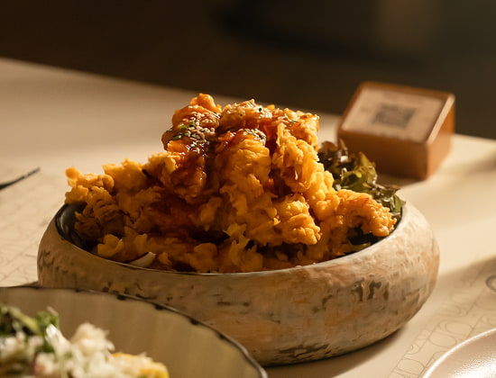 Crispy starter option from the food menu at Babati Restaurant and lounge in Dubai.